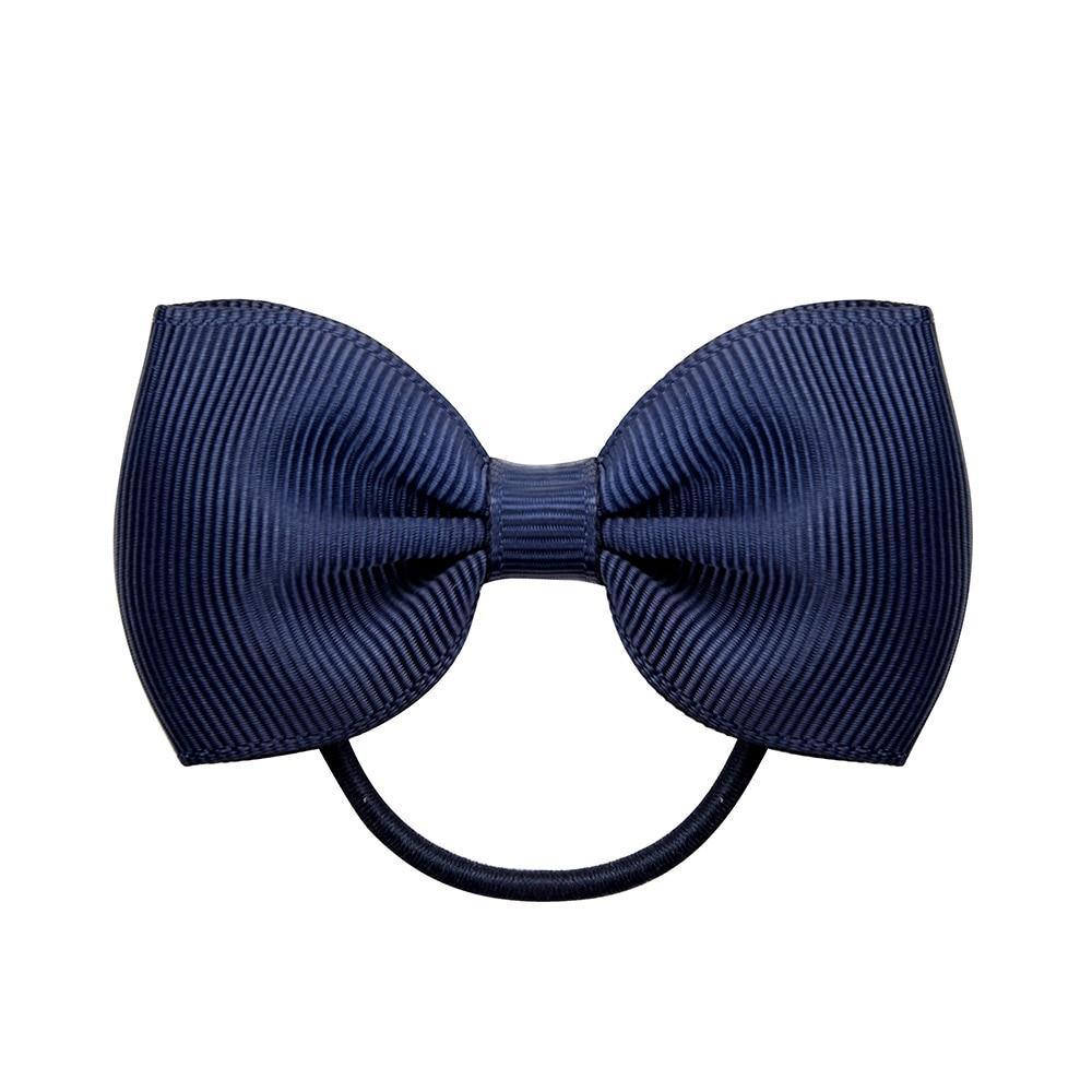 Luxury Handamde Small Baby Elastic Rubber band Head rope Mini Solid Ribbon Bow Tie For Girls Hair Accessories