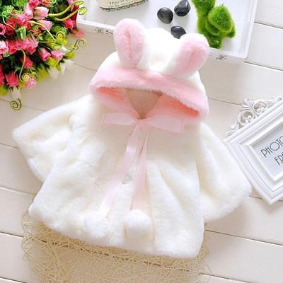 Baby Girls Coat Winter Spring Baby Girls Princess Coat Jacket Rabbit Ear Hoodie Casual Outerwear For Girl Infants Clothing Jacket Luxury Style