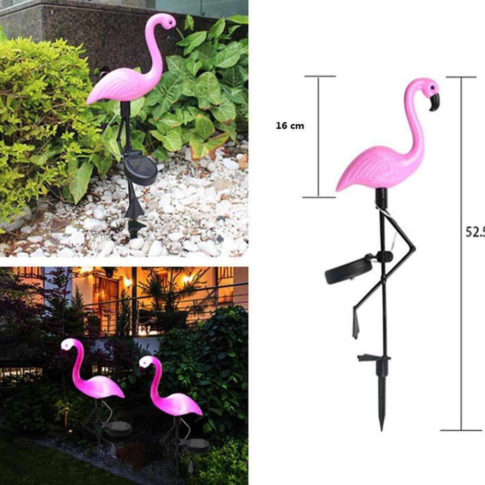 3PCS SET Flamingo LED Solar Modern Lamp For Garden And Yard With Base Station 3 Piece Set Decorative Lighting For Pathway Driveway Landscape