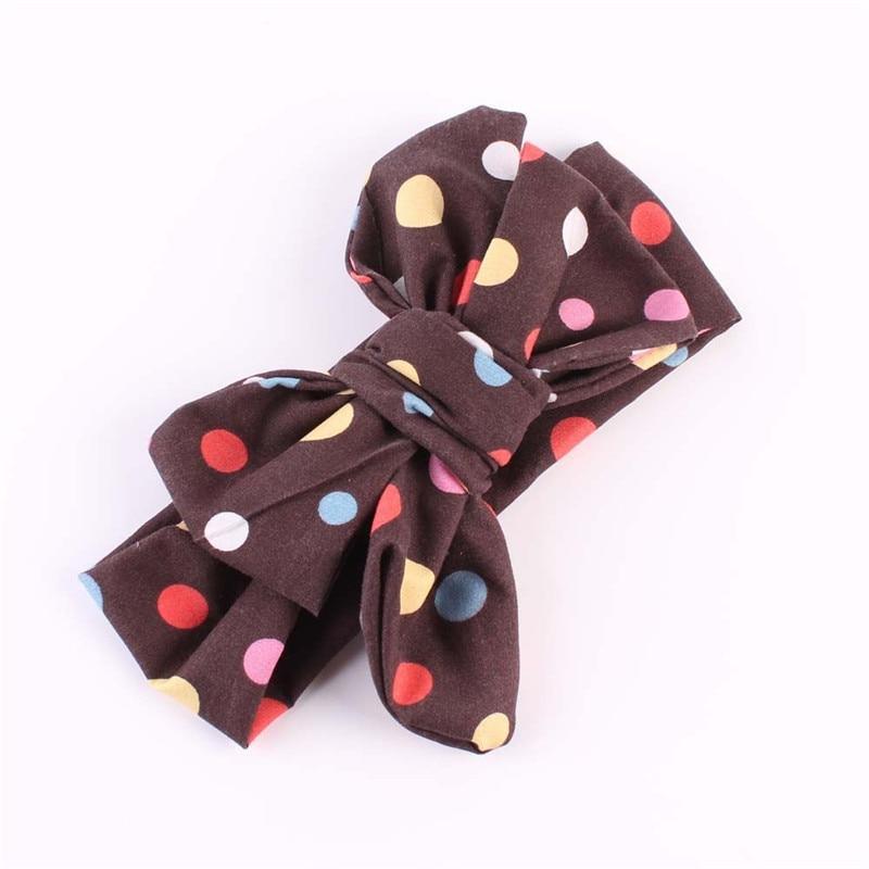 Modern Big Bowknot Headband For Baby Girls Bow hair band dot Cotton turban Head Wrap Hair Accessories