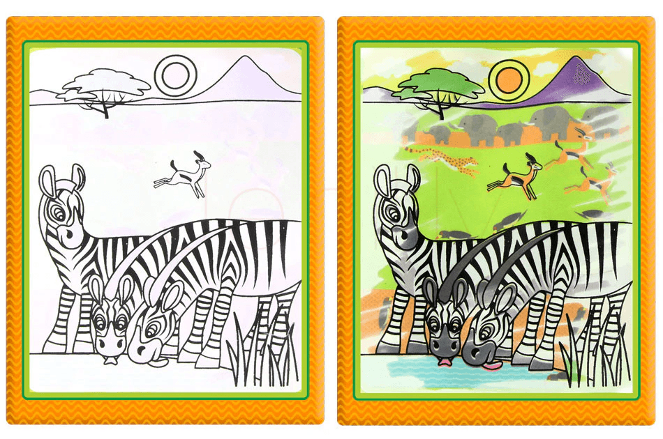 Modern Coloring Magic Water Drawing Book With Pen For Kids and Baby Educational Toy Animals Painting Writing Doodle Cloth Book Kids Drawing Board