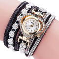 Luxury Crystal Vintage Rhinestone Bracelet Quartz Watch Womens Watch For Female and Girls