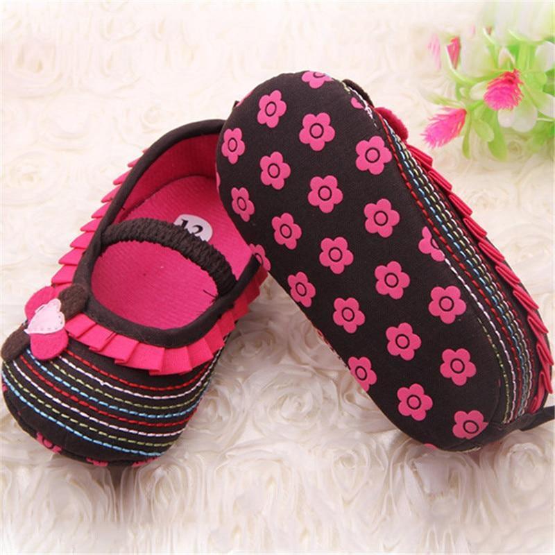 Baby Shoes Flower Ruffled First Walkers Toddler Soft Sole Patchwork Kids Comfortable Pre Walkers Shoe