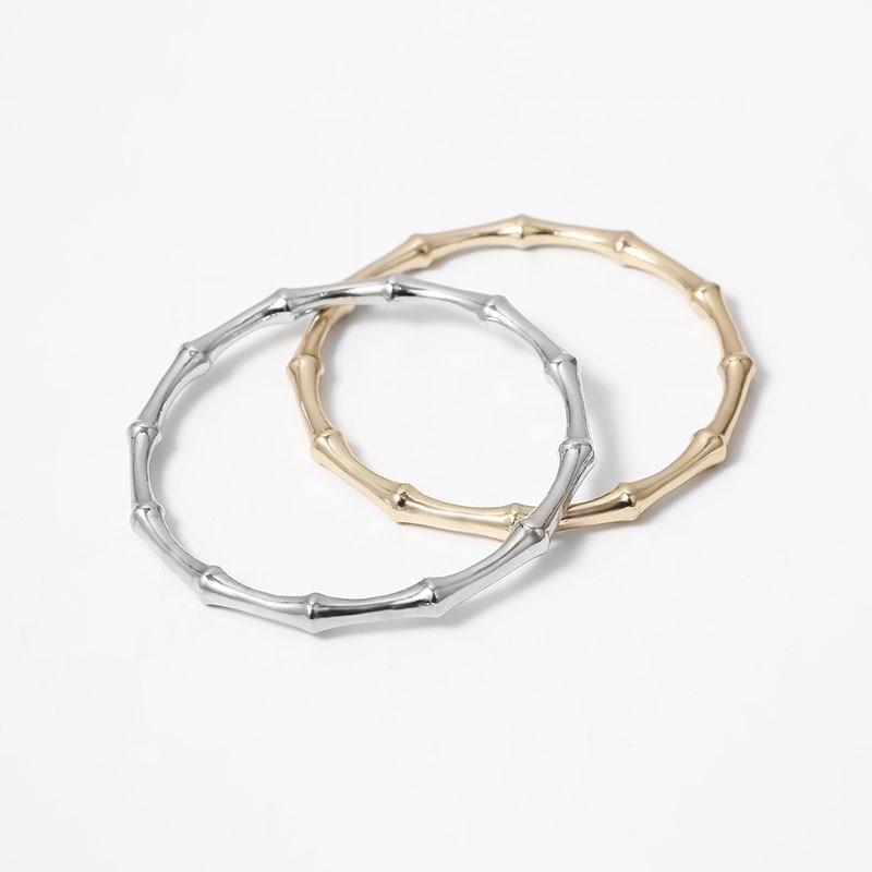 Luxury Modern New Gold Color Metal Chain Link Creative Bamboo Bracelet Bangle 2020 New Fashion Punk Bangle Bracelet Women Set