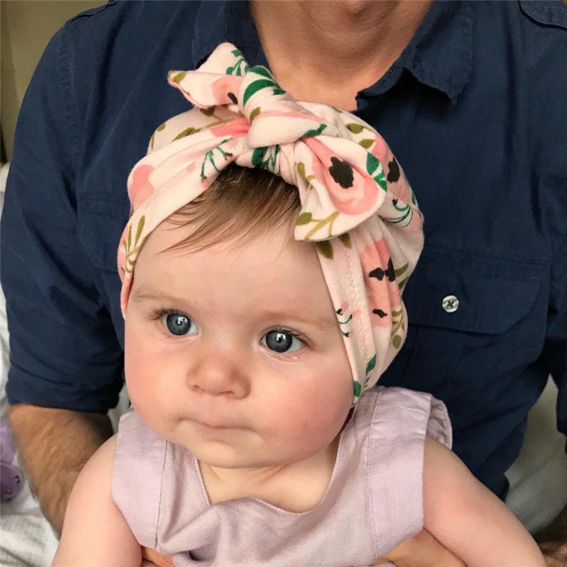 Luxury Mdoern Set 2PCS Baby and Mom Headbands Set Flower Bowknot Newborn Turban Cross-tied Mommy Headband Bow