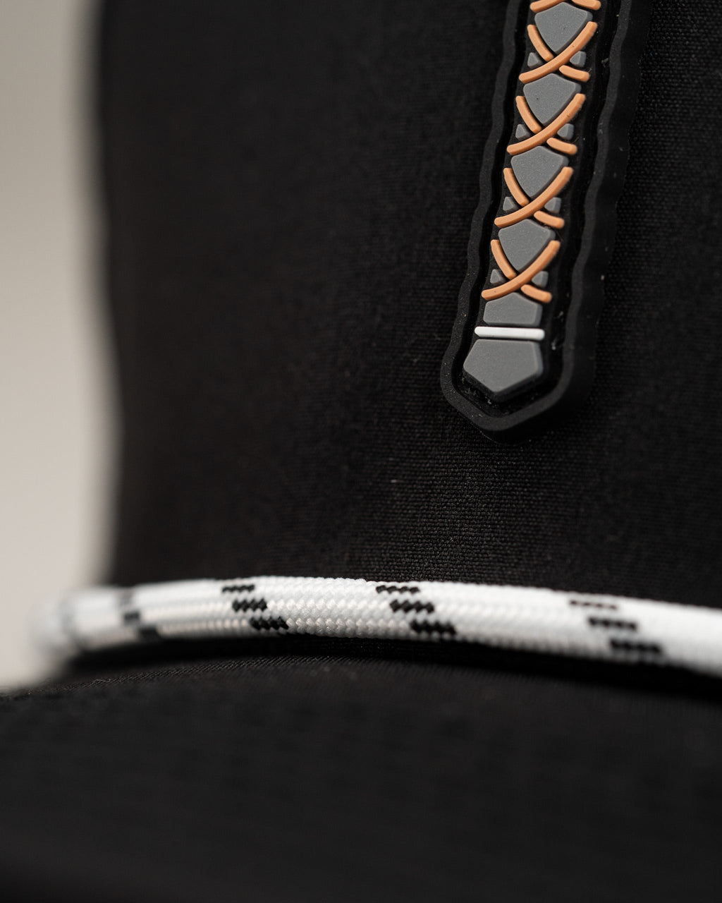 Thor's Hammer Black - Perforated Rope Hat