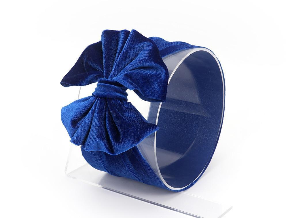 New Large Bow Baby Headband Velet Soft Bowknot Girl Accessories Hair Solid Messy Bows Toddler Headbands Baby Head Wraps Turban Big Bow for Girls