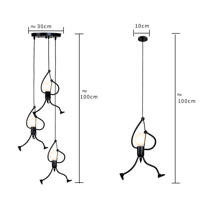 Industrial Metal Pendant Light, Creative Cartoon Ceiling Light Fixture, Indoor Hanging Lamp, Modern Minimalist Lamps for Bedrooms Loft Study Restaurant Entryway Foyer, E27 Great decoration for Bedroom and Kids Room