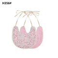 Handmade Luxury Floral Baby Bib Accessories Burp Cloths Newborn Baby Boy Girl Kids Cartoon Bibs 100% Cotton Linen Waterproof Saliva Bib For Kids