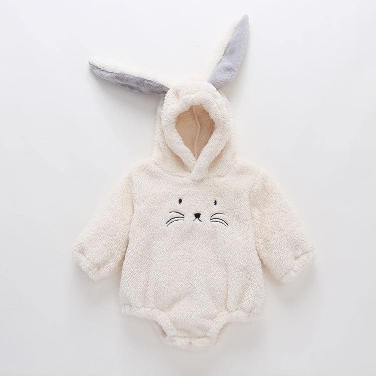Luxury Modern Newborn Baby Boy/Girl Clothes Long Sleeve Hoddies Bear Zipper Baby Romper Clothes Autumn Winter Season For Kids and Baby