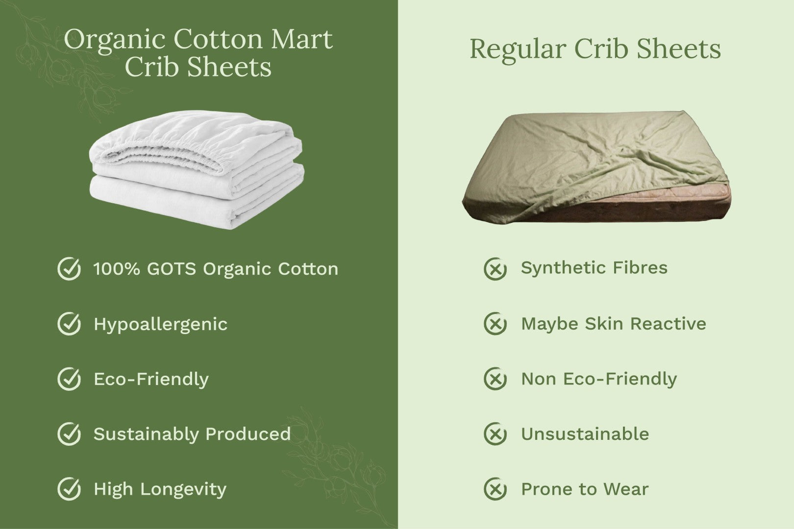 Sateen Baby Crib Sheets