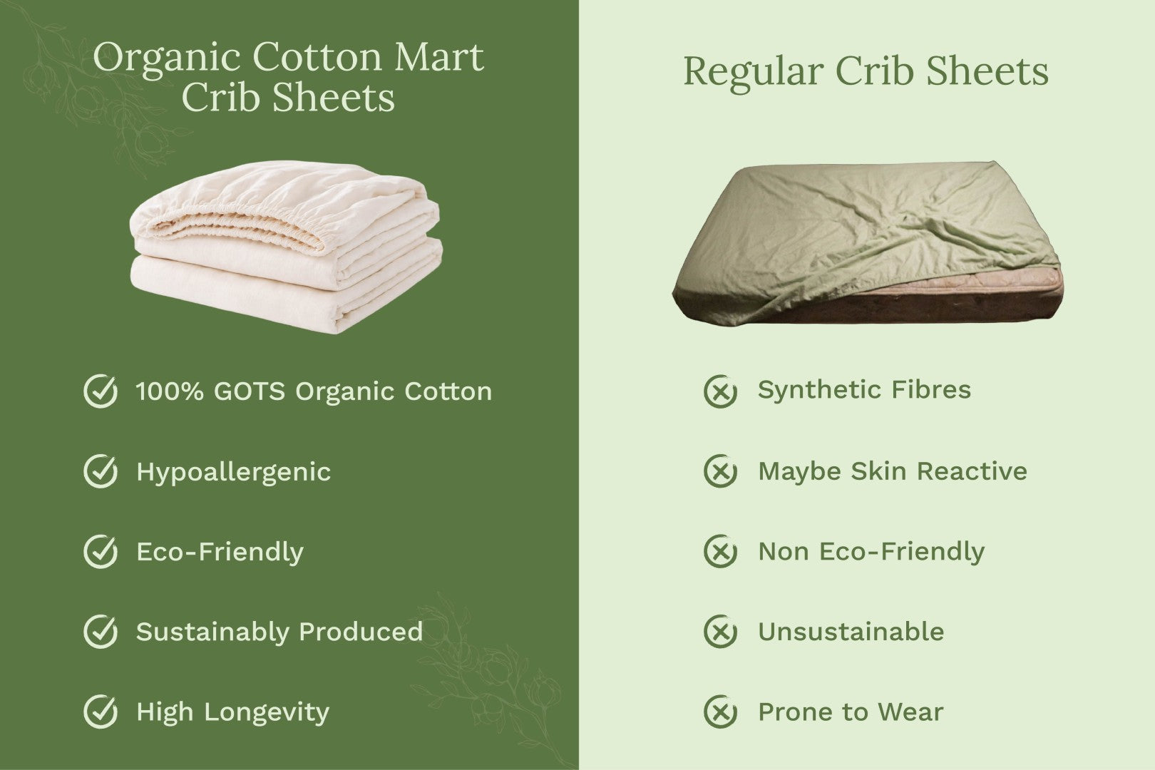 Sateen Baby Crib Sheets