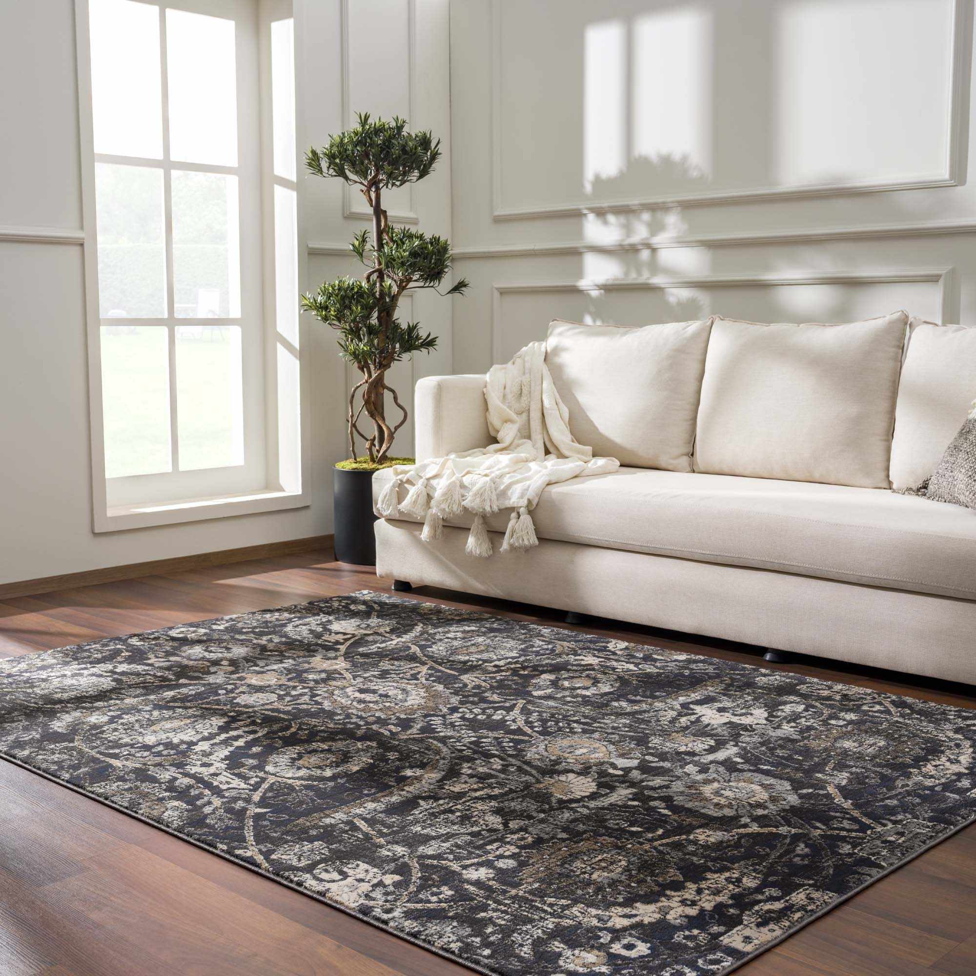 Georgiana Charcoal Area Rug