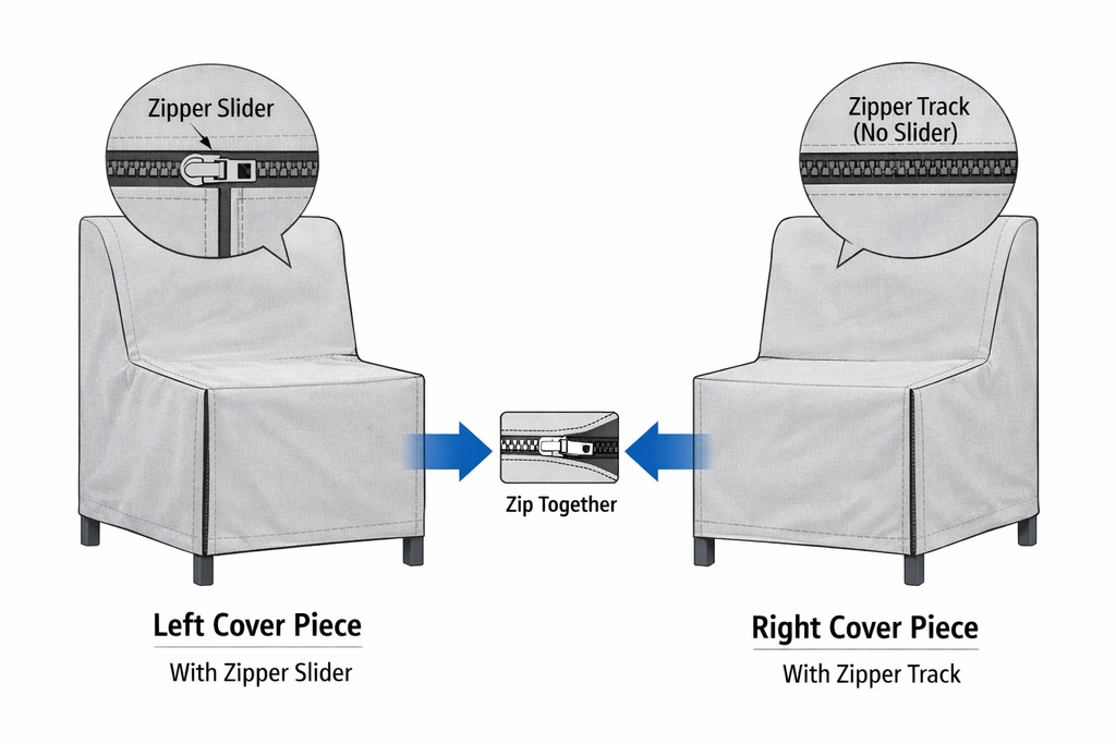 Modular Cover Loveseat Right End - 60"Wx40"Dx18"H
- Mercury