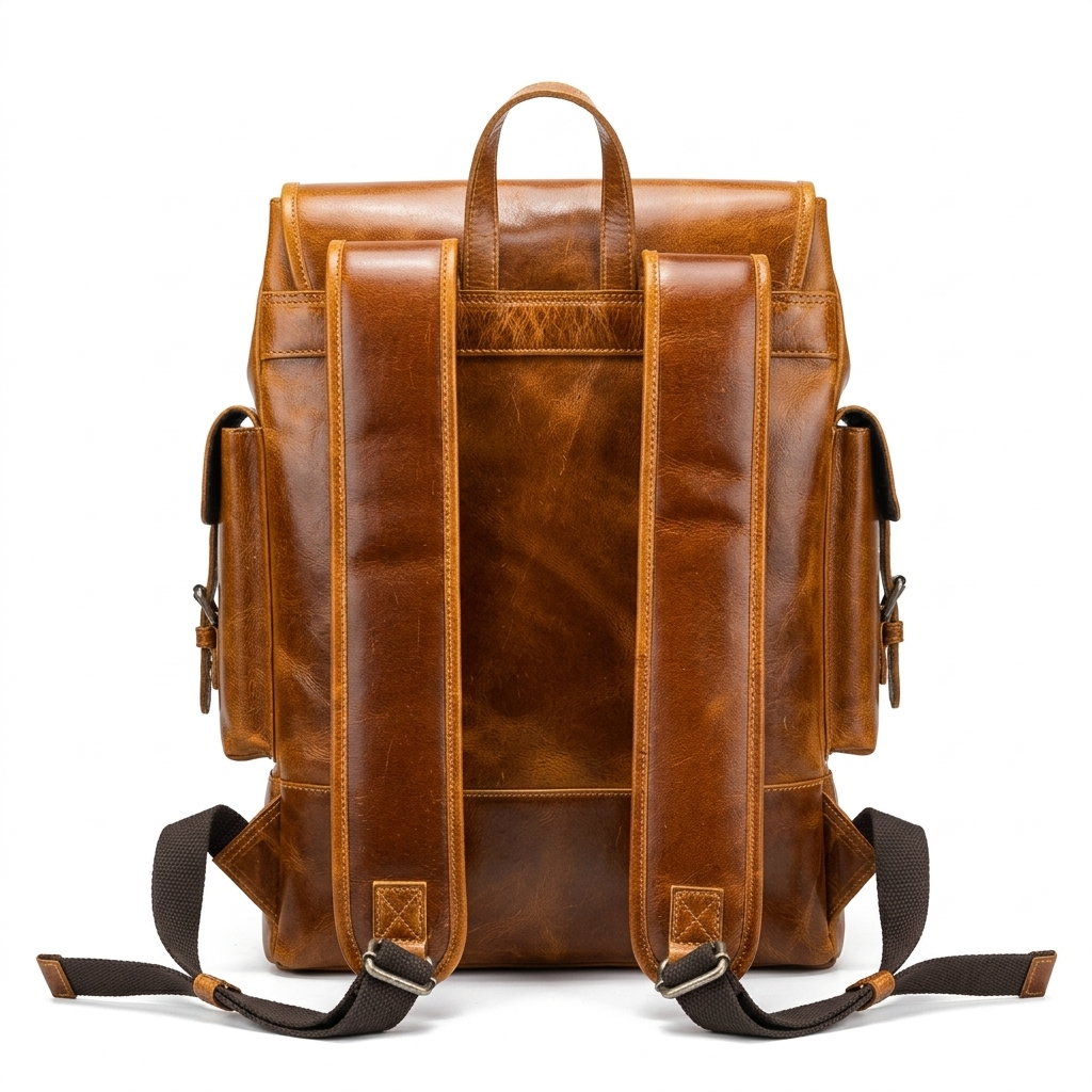 Earthen Leather Laptop Backpack, Luxury Leather