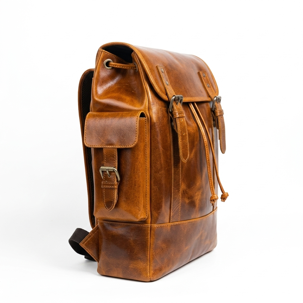 Earthen Leather Laptop Backpack, Luxury Leather