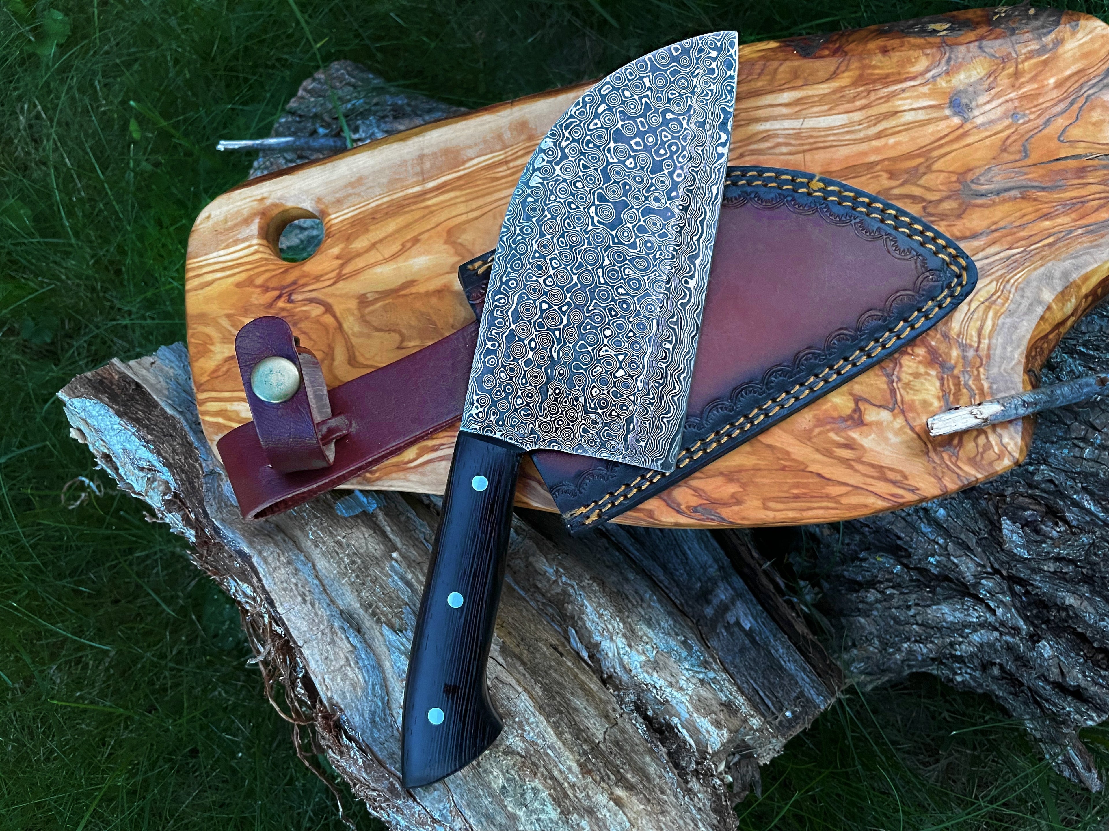 Damascus Steel Sheeptoe Cleaver TK-011