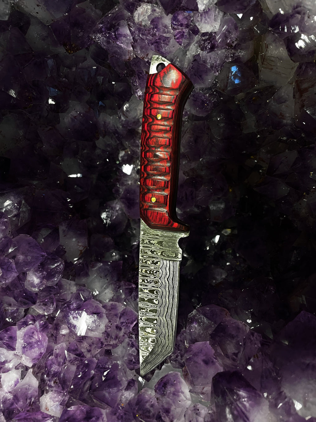 A 2. Titan Diver - Damascus steel/ EDC / cherry wood TD-275
