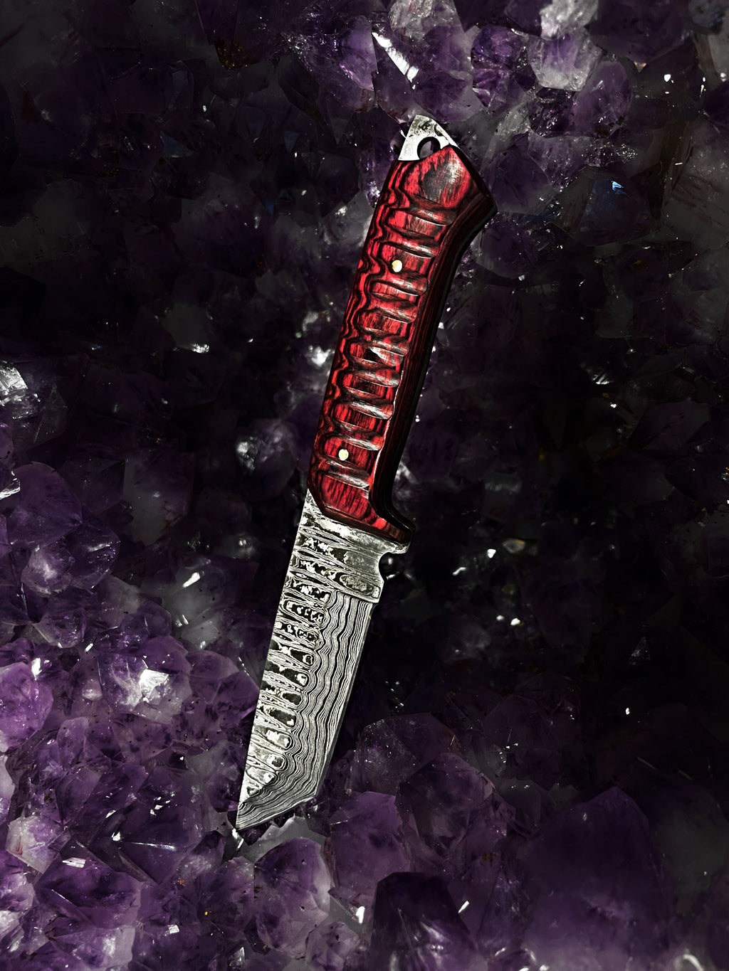 A 2. Titan Diver - Damascus steel/ EDC / cherry wood TD-275