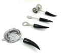 Vibhsa Bar Tools & Bartending Kit set of 4 for Home Bar (Black)