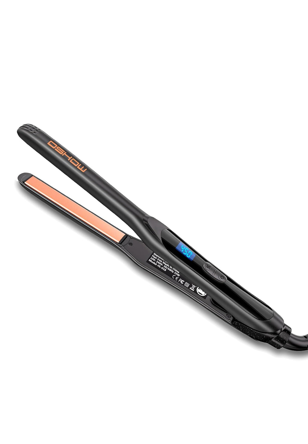Pencil Mini 1/2" Flat Iron for Short Hair & Bangs – 250-450°F Adjustable – Dual Voltage – Open Box