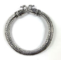 Antique Norse Bracelet With Peacock Heads & Snake Pattern