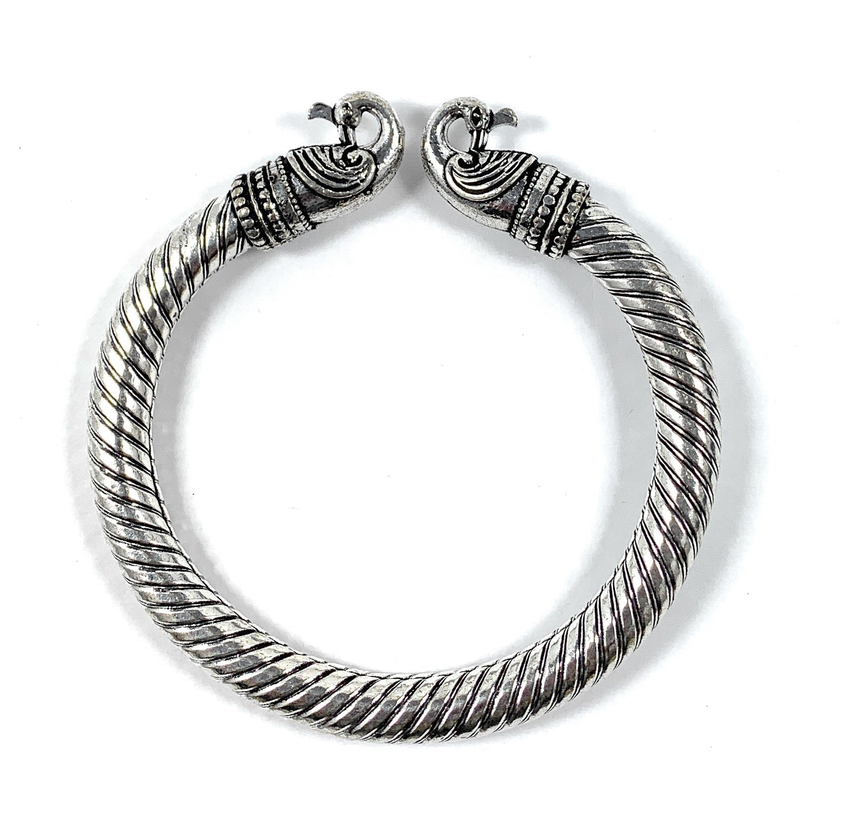 Antique Norse Peacock Head Viking Bracelet