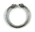 Antique Norse Lion Heads Viking Bracelet With Square Pattern
