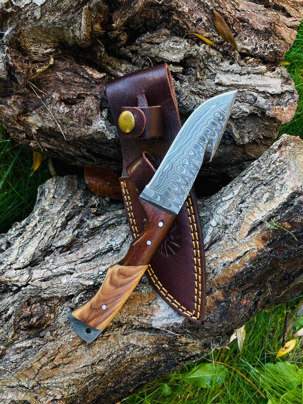 Damascus Steel Guthook Skinning TK-056 (1)