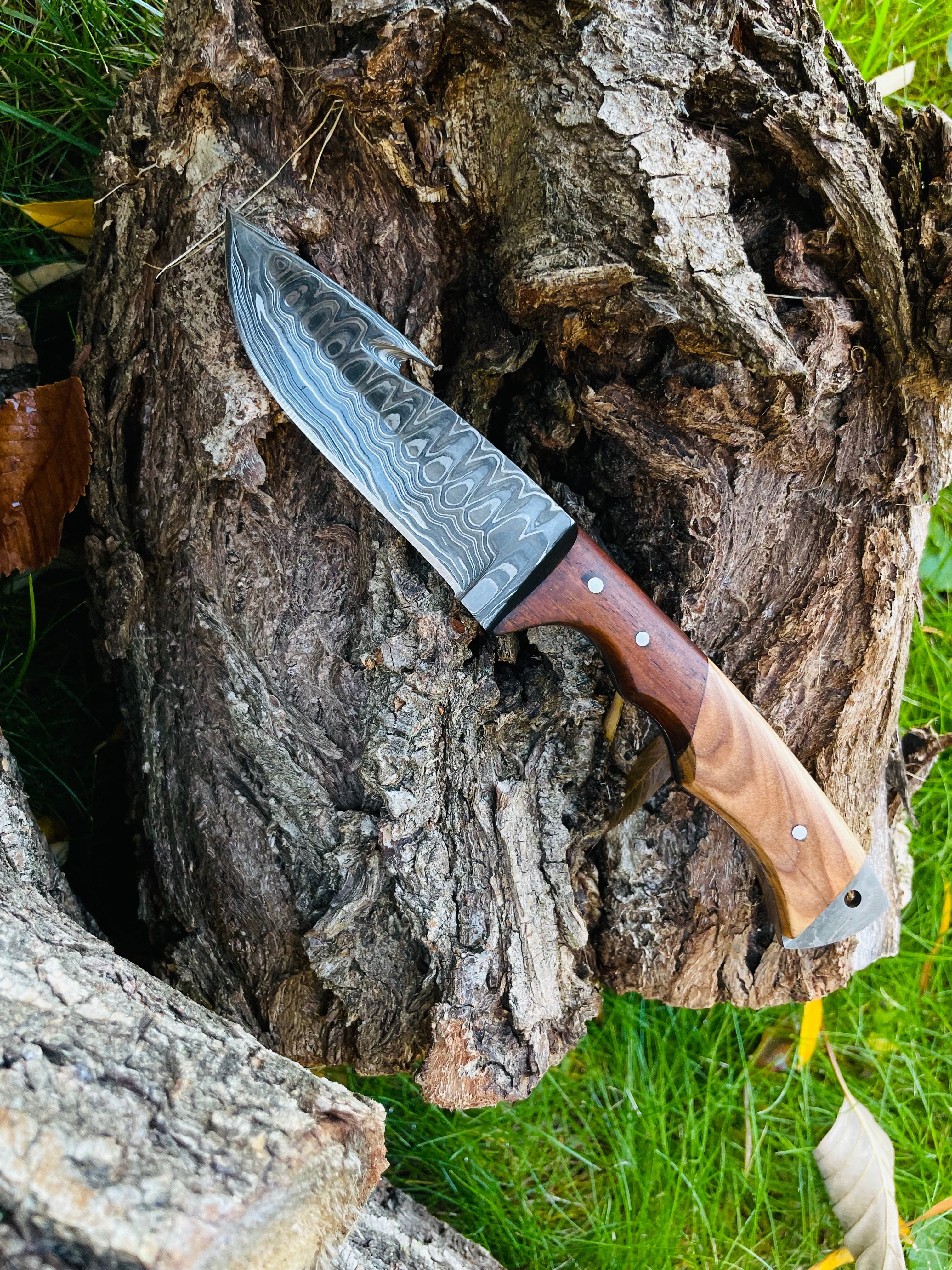Damascus Steel Guthook Skinning TK-056 (1)