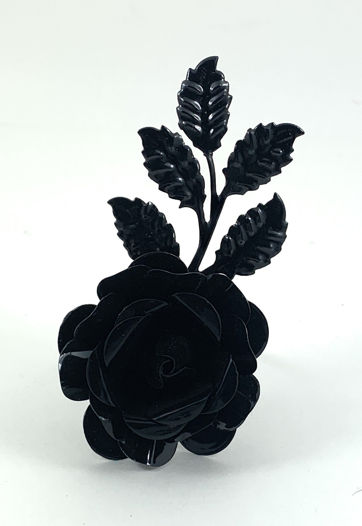 Vibhsa Black Rose Set of 4 Napkin Rings