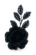 Vibhsa Black Rose Napkin Rings | Set of 4, Handcrafted