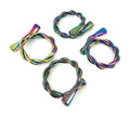 Vibhsa Rainbow Twisted Napkin Rings | Set of 4, Dishwasher Safe, Stainless Steel