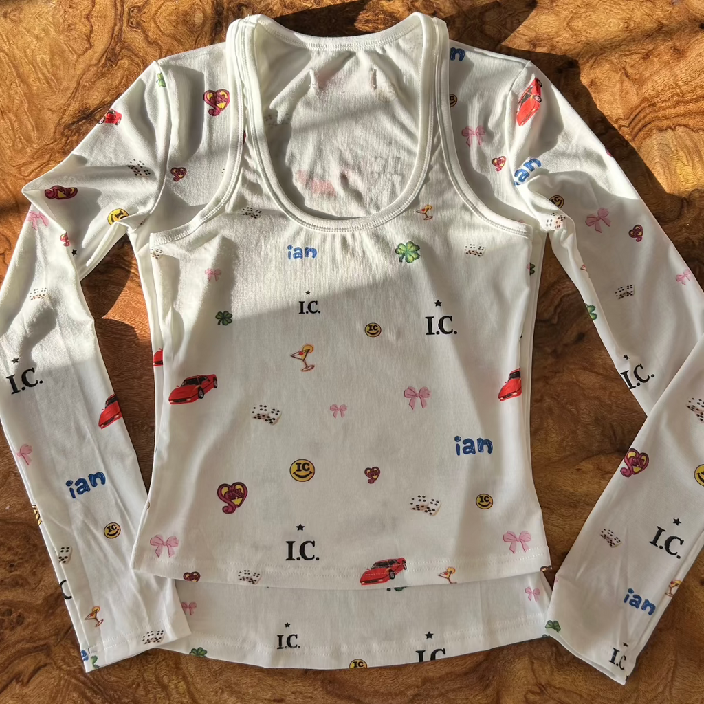 ic monogram shirt set