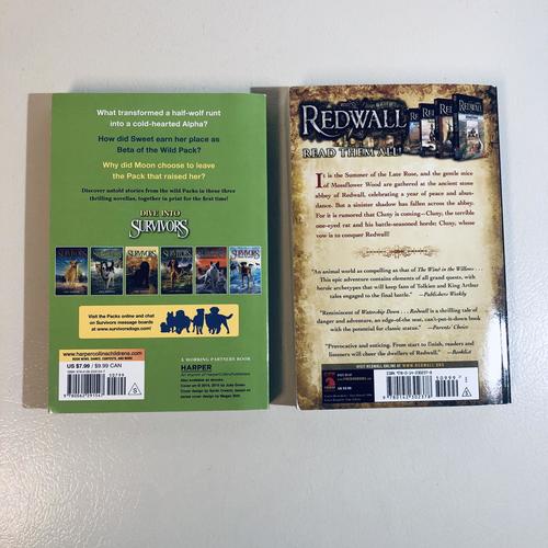 Redwall & Survivors 2-book Anthropomorphic Fantasy Fiction Bundle
