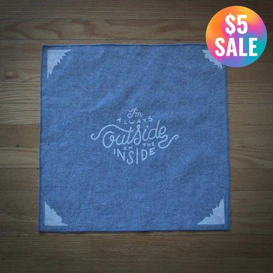 I'm Always Outside on the Inside Hankie Men's Pocket Square or Handkerchief
