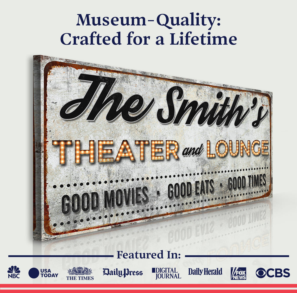 Family Theater and Lounge IV Sign