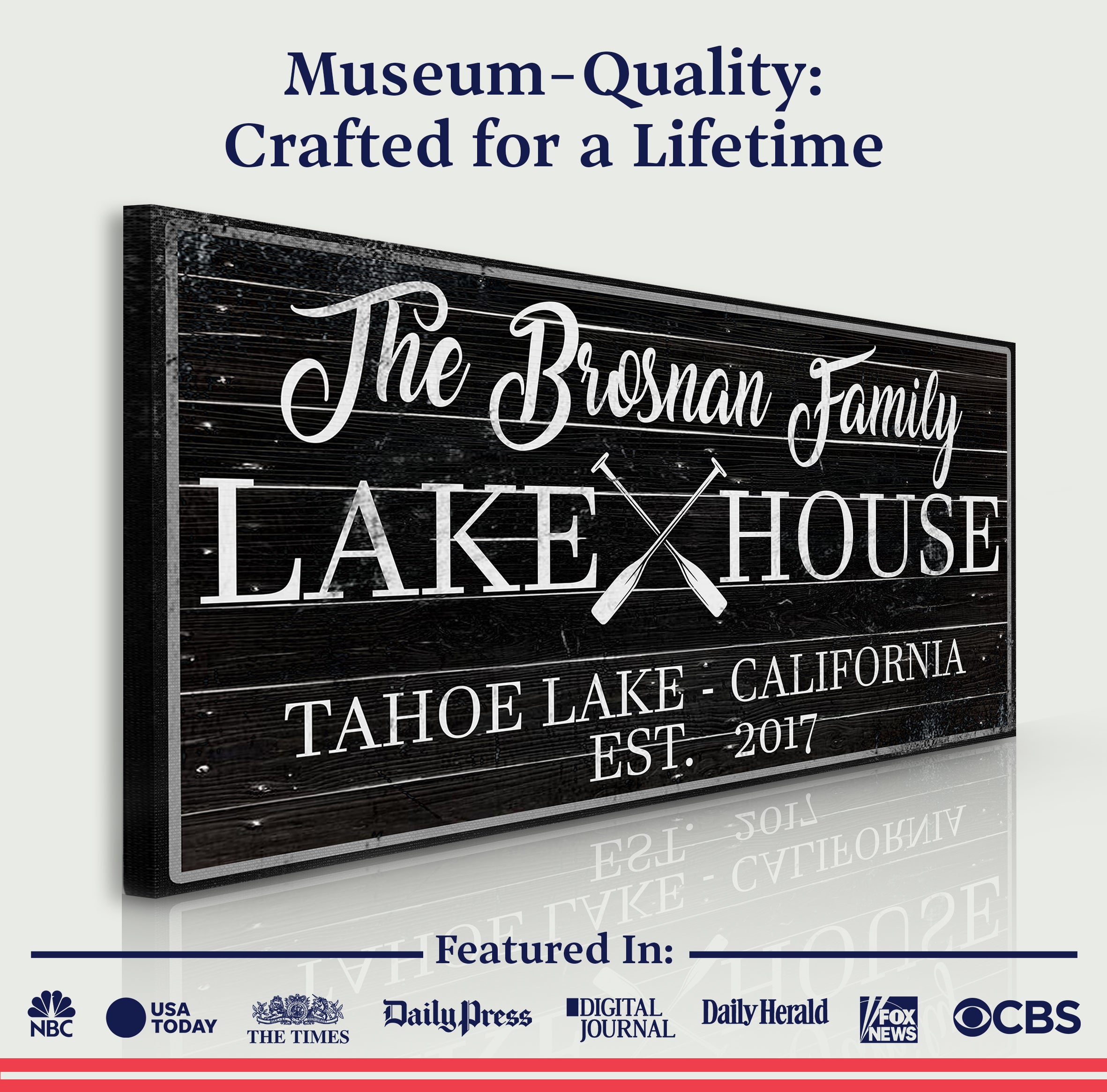 Family Lake House Paddle Sign II