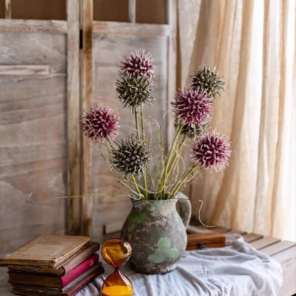 Rustic Thistle Pod Stem 27.5" Tall
