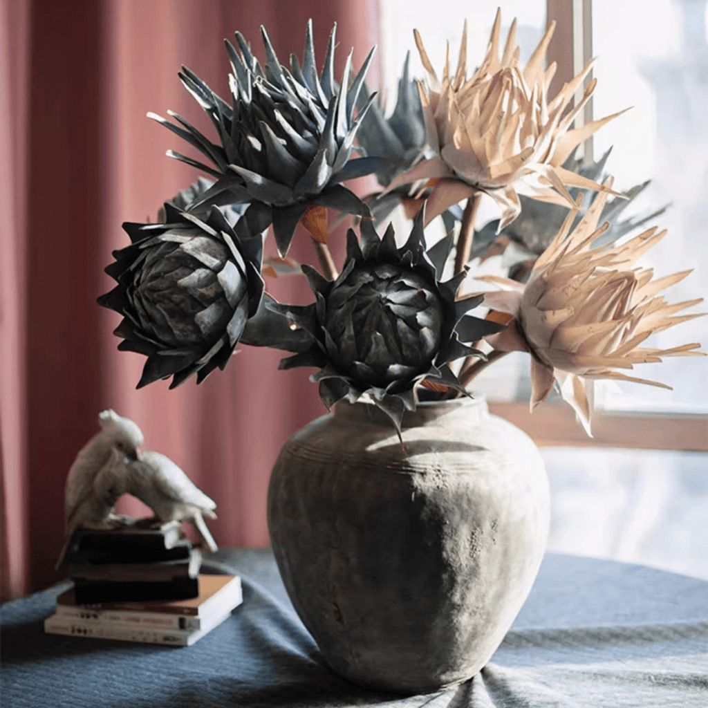 Artificial Artichoke Stem in Various Colors 37" Tall