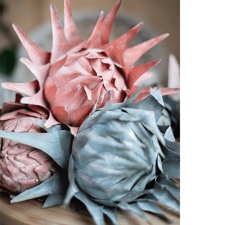 Artificial Artichoke Stem in Various Colors 37" Tall