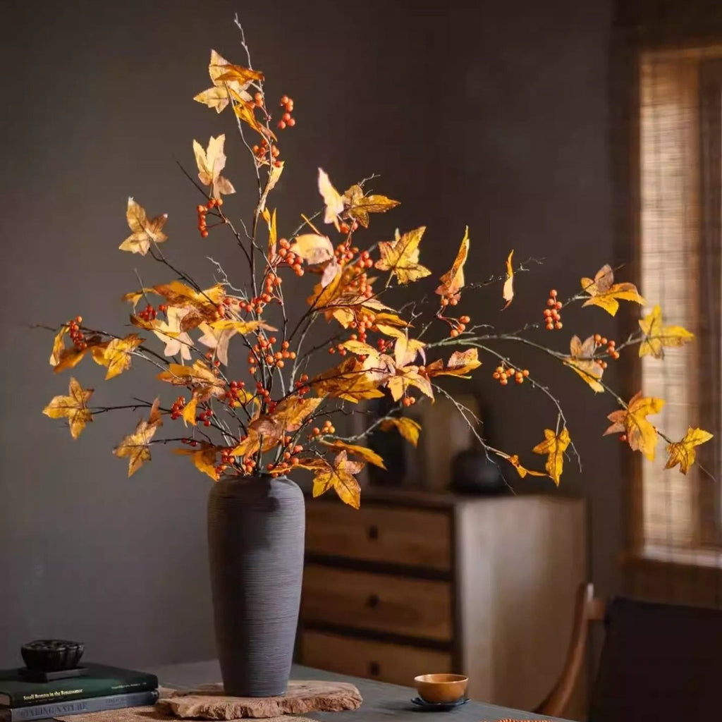 Autumn Maple Berry Branch 49.2" Tall