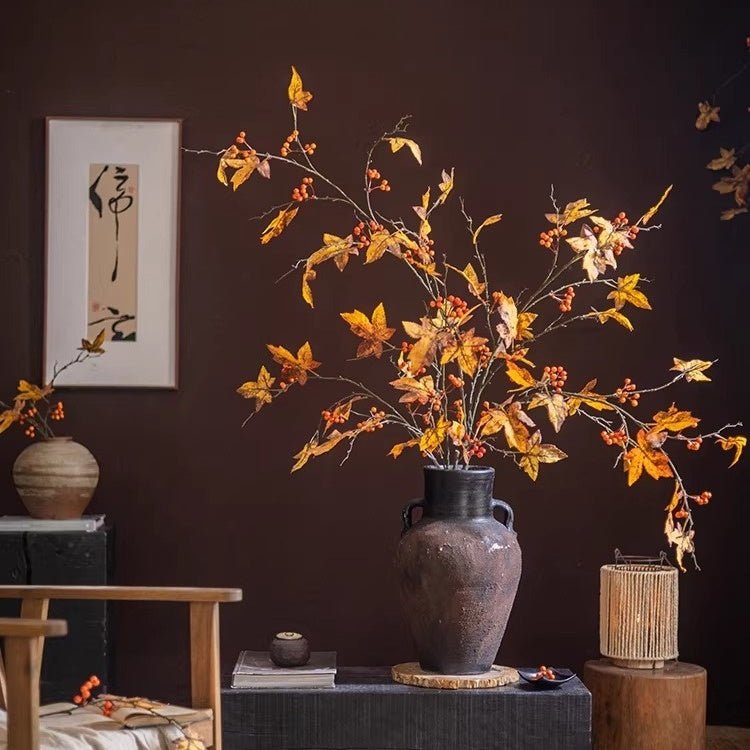 Autumn Maple Berry Branch 49.2" Tall