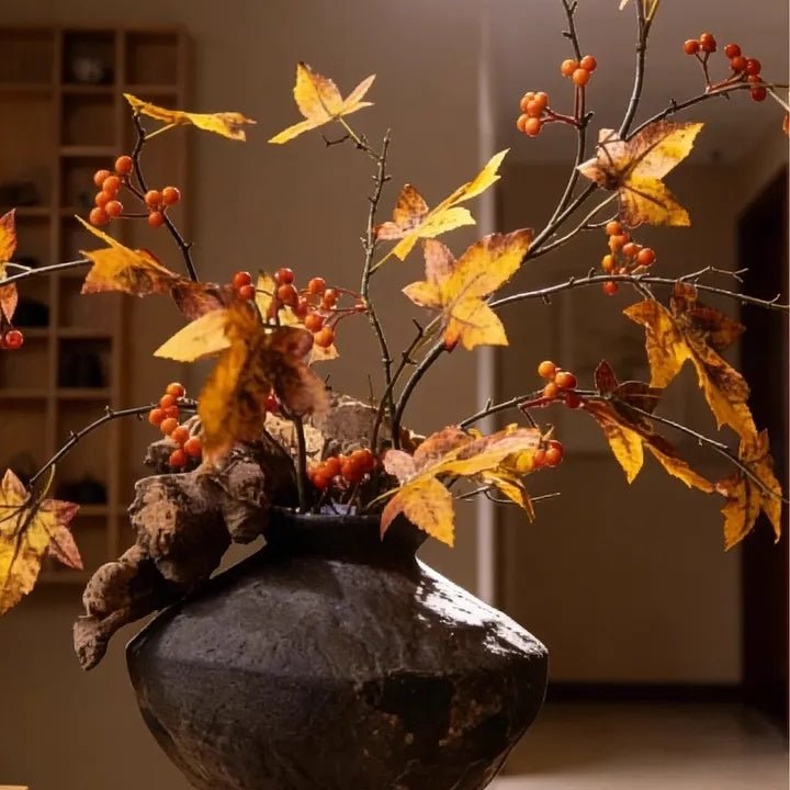 Autumn Maple Berry Branch 49.2" Tall