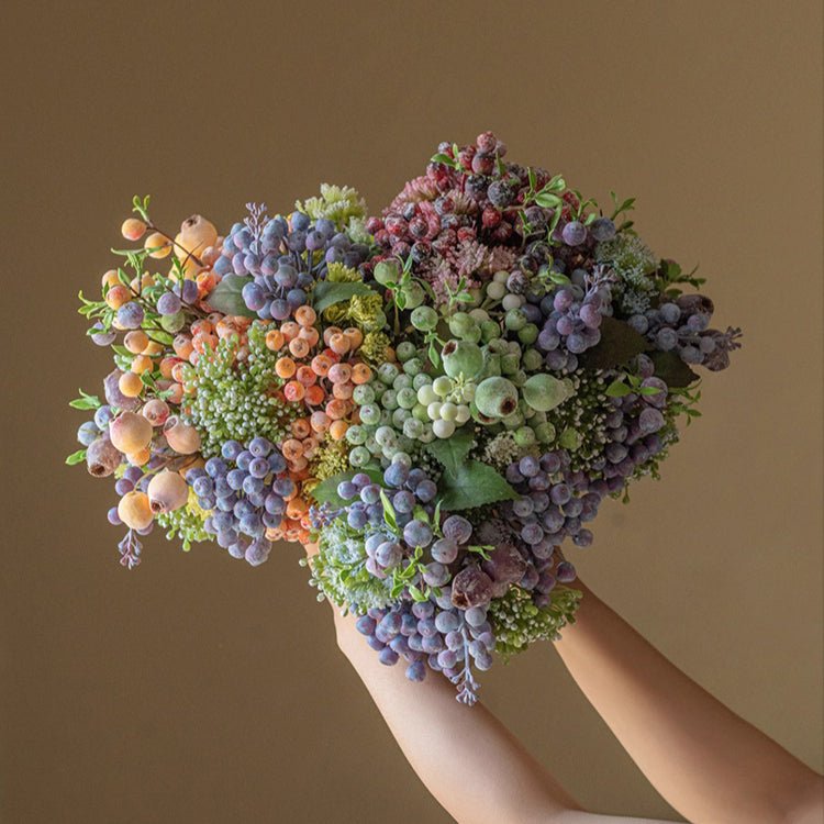 Blueberry & Greenery Bunch 13" Tall