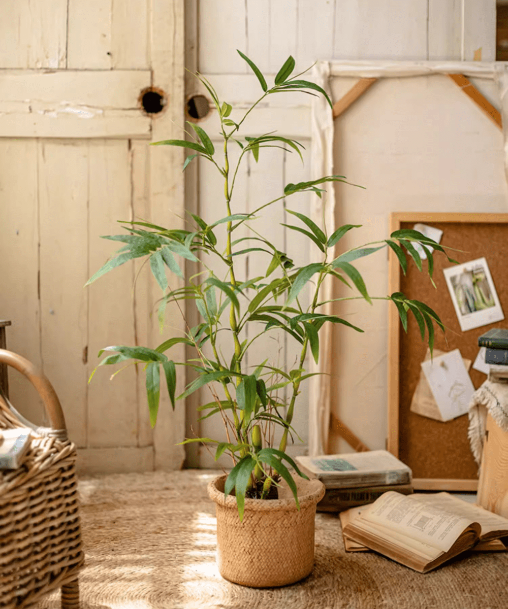Artificial Bamboo Leaves in Pot