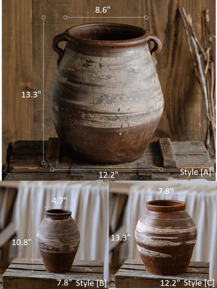 Restoration Brown Clay Pot