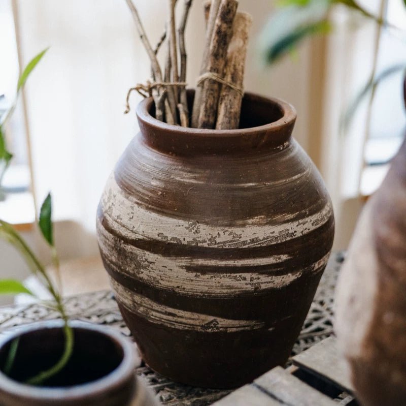 Restoration Brown Clay Pot