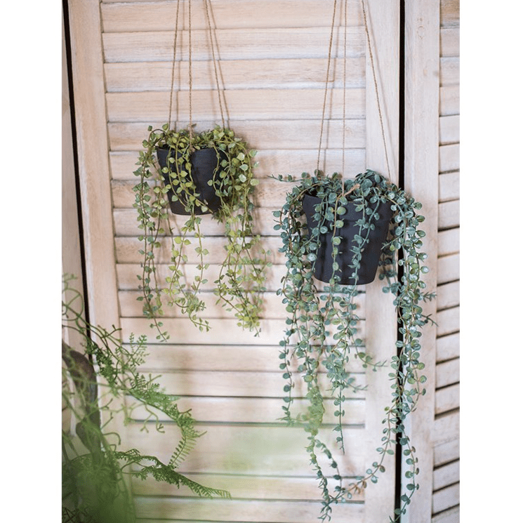 Hanging Faux Ceropegia Vine in Pot