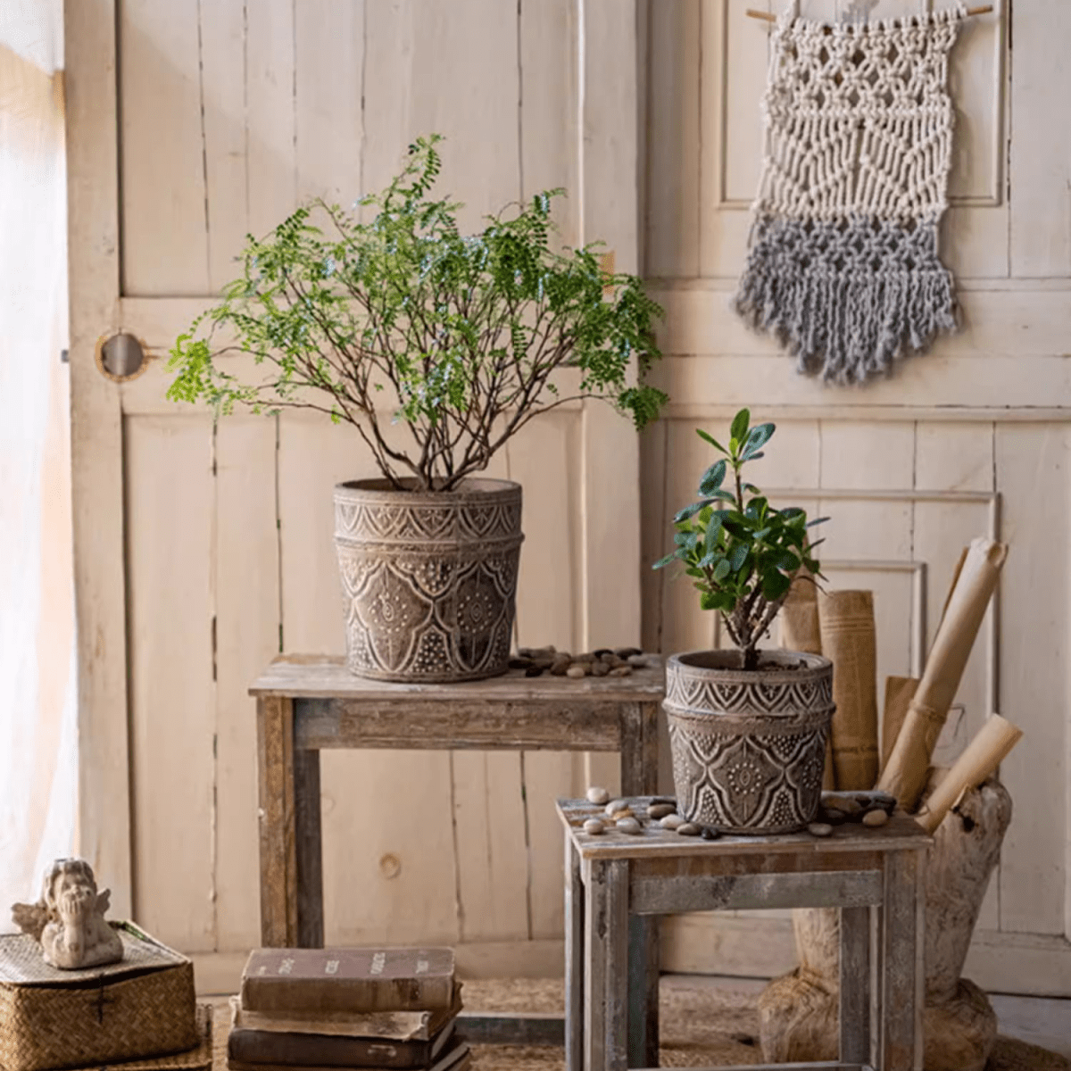 Classic Element Art Planter Clay Flowerpot